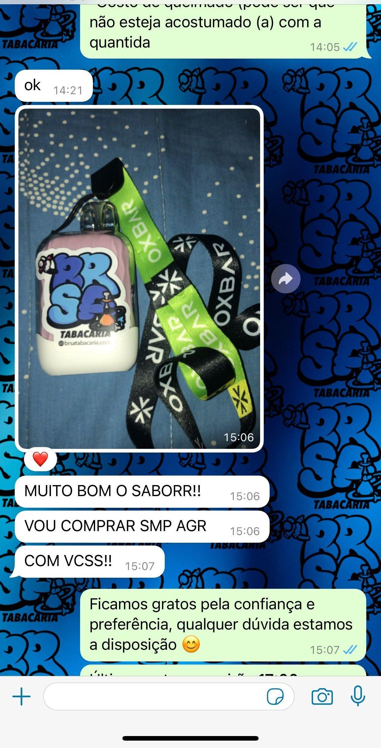 Print de feedback real: Pedido entregue